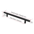 6"(152mm) Center To Center Matte Black Cabinet Pulls (8-1/2" Length，Black)