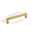 6 INCH(Center To Center) BRUSHED BRASS CABINET PULLS (152MM, CUSTOMIZED SIZE)