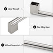 Brushed Nickel Cabinet Pulls Modern Drawer Pulls - Large Size - Hole Centers(3.5,3.75,4",4.5,5",6.25",7.5",8.8",10",11.33")