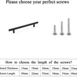 6"(152mm) Center To Center Matte Black Cabinet Pulls (8-1/2" Length，Black)