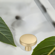 1-1/4 Inch Brushed Brass Kitchen Cabinet Knobs，Solid Dresser Knobs Drawer Knobs For Cupboard Drawer Pulls