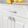 Curved Arch Cabinet Pulls，Zinc Handle Bar 3.75 Inch (96mm Hole Centers，Brushed Nickel)