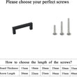1000 Pack 3.25 Inch(C-C) Matte Black Cabinet Pulls (3.25", Customized Size)