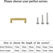 8.8in Cabinet Handle Brushed Brass Drawer Pulls，Brass Drawer Pulls Handles for Dresser Drawers(224mm, Hole Centers)