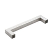 4-1/2 inch(115mm) Hole Center Cabinet Pulls Square Cabinet Handles for Kitchen Stainless Steel Brushed Nickel Drawer Pulls (5" Length）