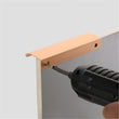 Modern Style Finger Edge Pull Concealed Handle Hidden Cabinet Kitchen Drawer Handles with Screws(Black)