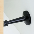 Modern Door Stopper，Heavy Duty Solid Door Stop，Durable Door Stoppers Wall Mounted with Black Soft Rubber Bumper Tips