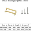 7.5in Cabinet Handles Drawer Pulls，Brass Kitchen Cabinet Hardware Gold Drawer Pulls(192mm，Hole Centers)