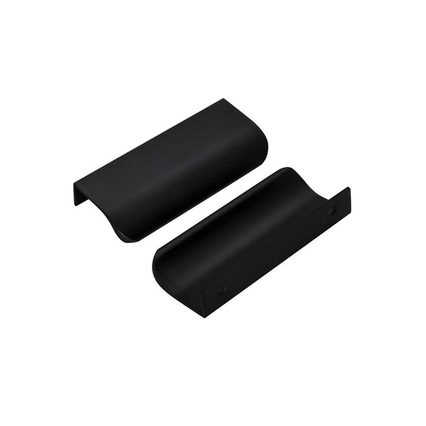 Black Back Mount Finger Edge Pulls，Aluminum Hidden Handle Concealed Tab Pulls for Home Kitchen Living Room Door Drawer Cabinet