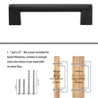 Matte Black Drawer Pulls，Black Stainless Cabinet Pulls For Cupboard Drawer Handles Dresser Pulls