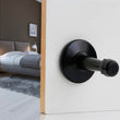 Modern Door Stopper，Heavy Duty Solid Door Stop，Durable Door Stoppers Wall Mounted with Black Soft Rubber Bumper Tips