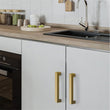 12-3/5in Brushed Brass Drawer Pulls,Brushed Gold Cabinet Pulls Gold Hardware for Cabinets(320mm, Hole Centers)