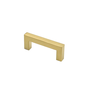 3in Cabinet Pulls Gold Cabinet Pulls，Brushed Brass Pulls Square Kitchen Hardware Handles(76mm, Hole Centers)