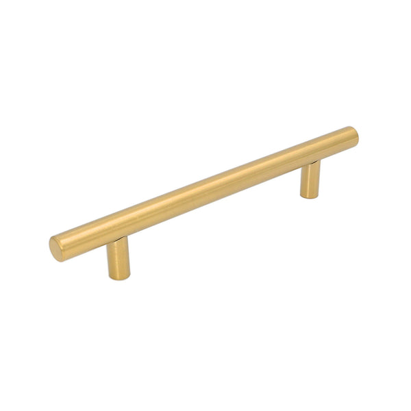 6"(152mm) Center To Center Brushed Brass Cabinet Pulls (8-1/2" Length，Gold)