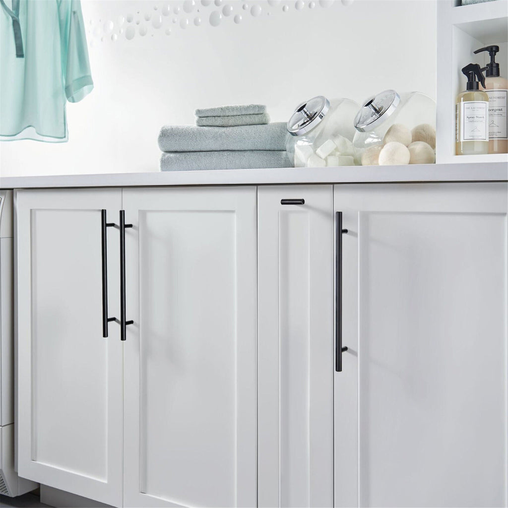 8 Pack Black Kitchen Cabinet Handles 4.5in Kitchen Hardware for Kitchen  Cabinet Handles Matte Black Drawer Pulls Dresser Handles Bathroom Cabinet  Door
