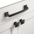 5 Inch(128mm) Kitchen Cabinet Pulls, Matte Black Aluminum Alloy Cabinet Handles For Bathroom Cupboard Drawer Handles Dresser Pulls